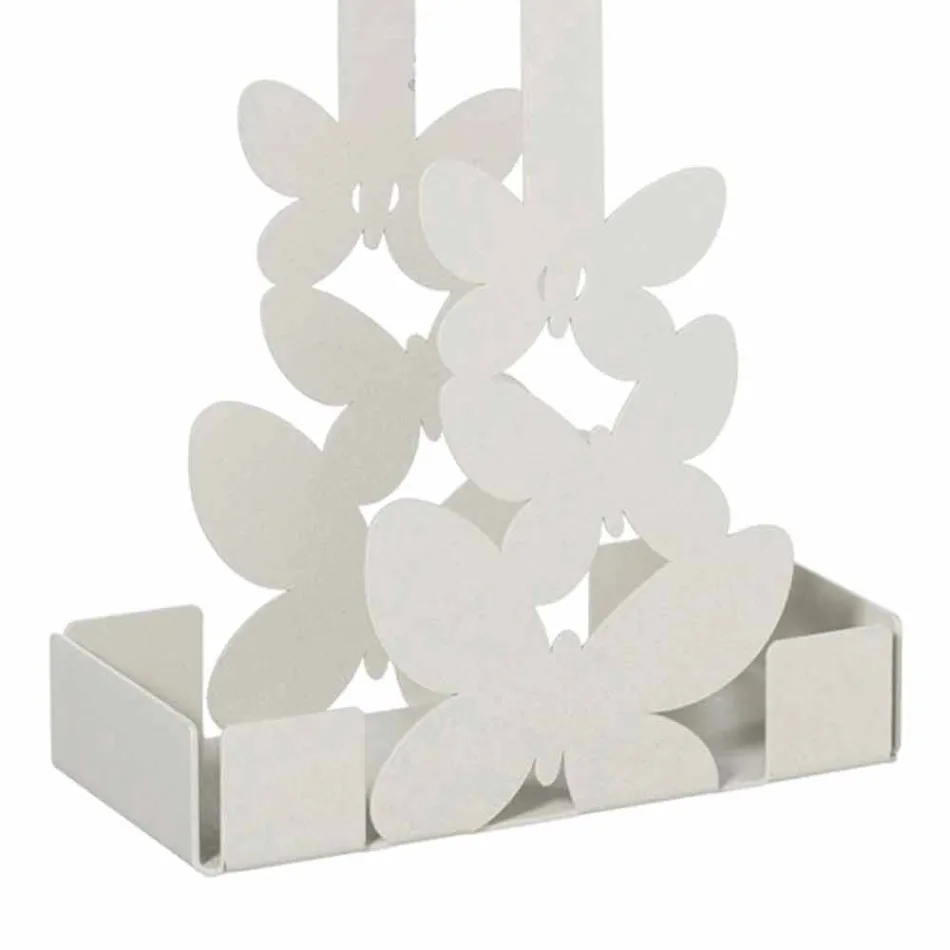 Dubbelkoppshållare i vitt, beige eller elfenben järn tillverkat i Italien - Leiden Viadurini