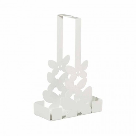 Dubbelkoppshållare i vitt, beige eller elfenben järn tillverkat i Italien - Leiden Viadurini