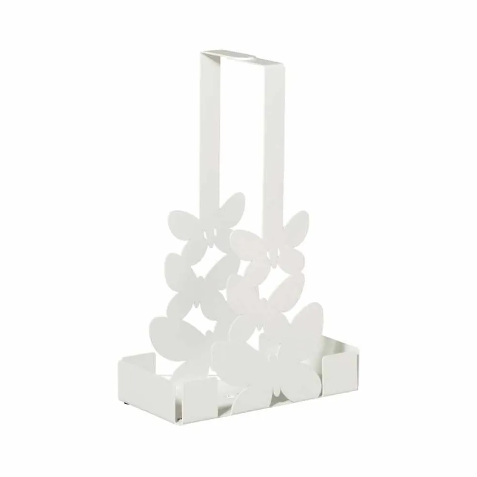 Dubbelkoppshållare i vitt, beige eller elfenben järn tillverkat i Italien - Leiden Viadurini