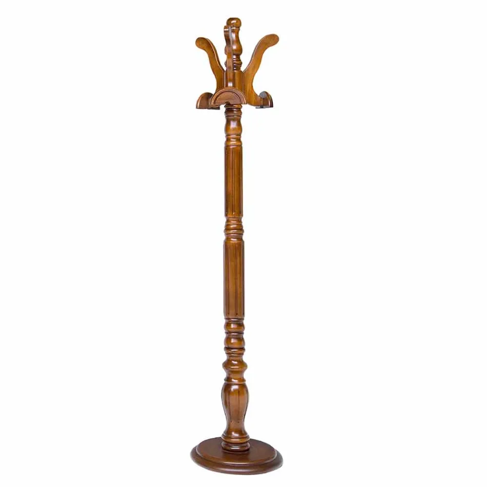 Golvställ med trämdf bas gjord i Italien Romeo Viadurini