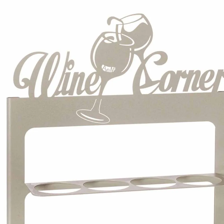 Handgjord flaskhållare i ädeljärn Tillverkad i Italien - Maste Viadurini