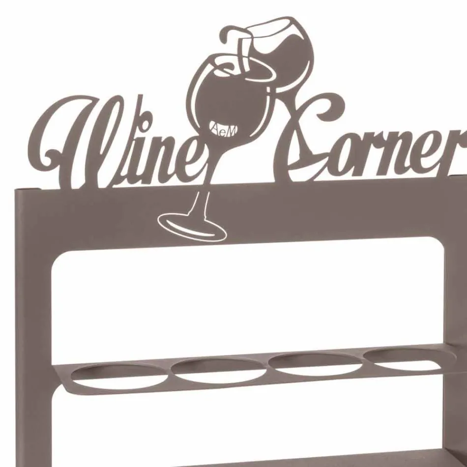 Handgjord flaskhållare i ädeljärn Tillverkad i Italien - Maste Viadurini