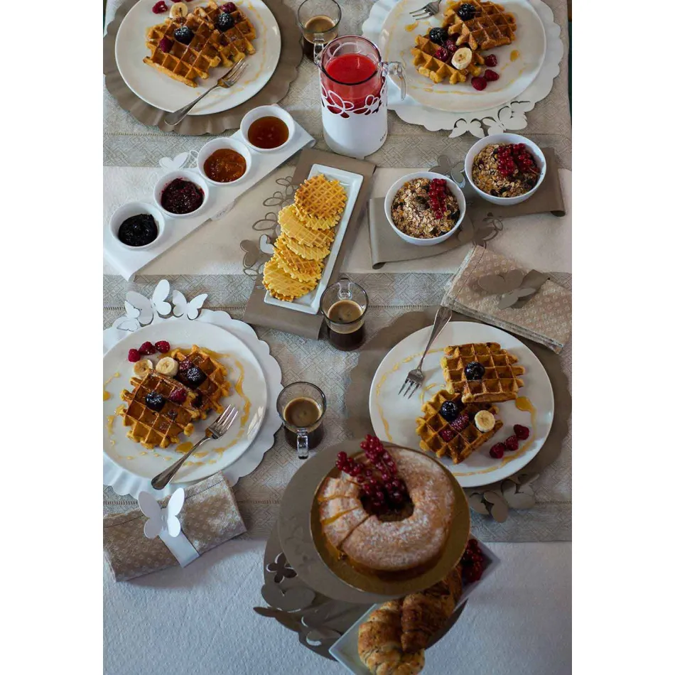 Modern flaskhållare i vitt, beige eller elfenben järn tillverkat i Italien - Leiden Viadurini