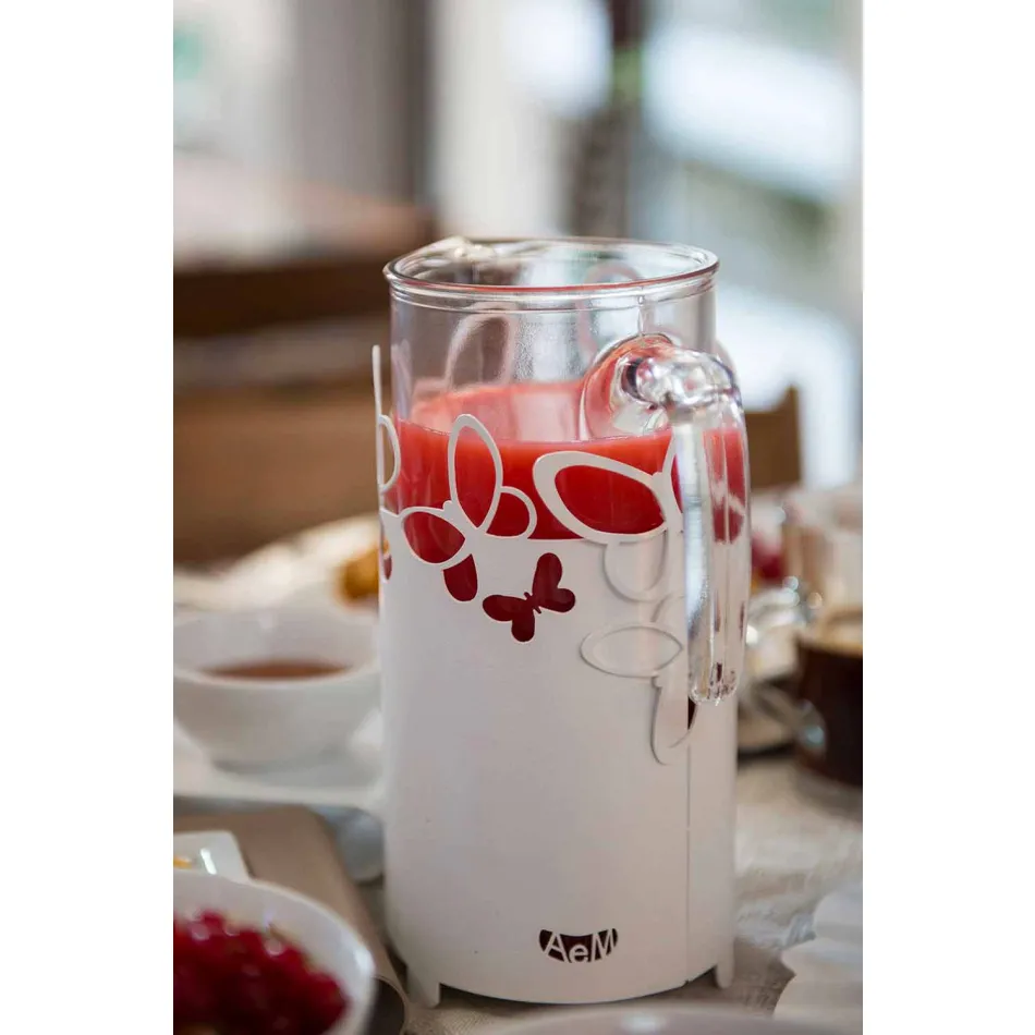 Modern flaskhållare i vitt, beige eller elfenben järn tillverkat i Italien - Leiden Viadurini