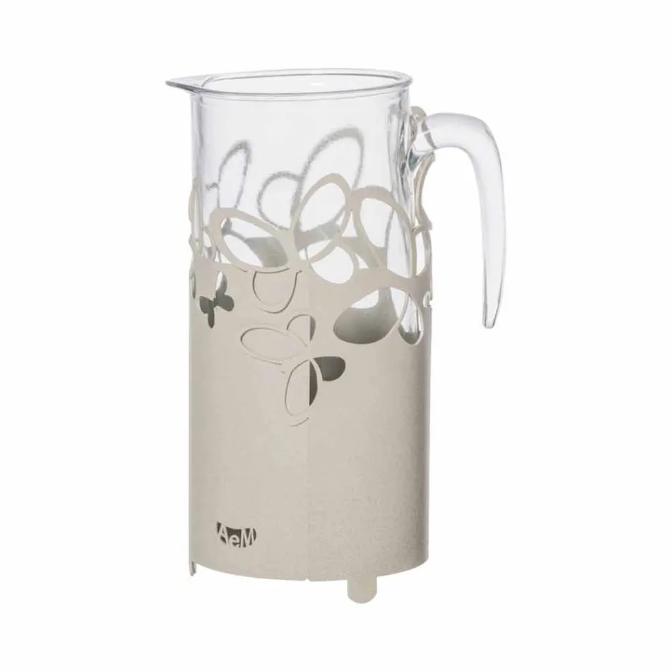 Modern flaskhållare i vitt, beige eller elfenben järn tillverkat i Italien - Leiden Viadurini