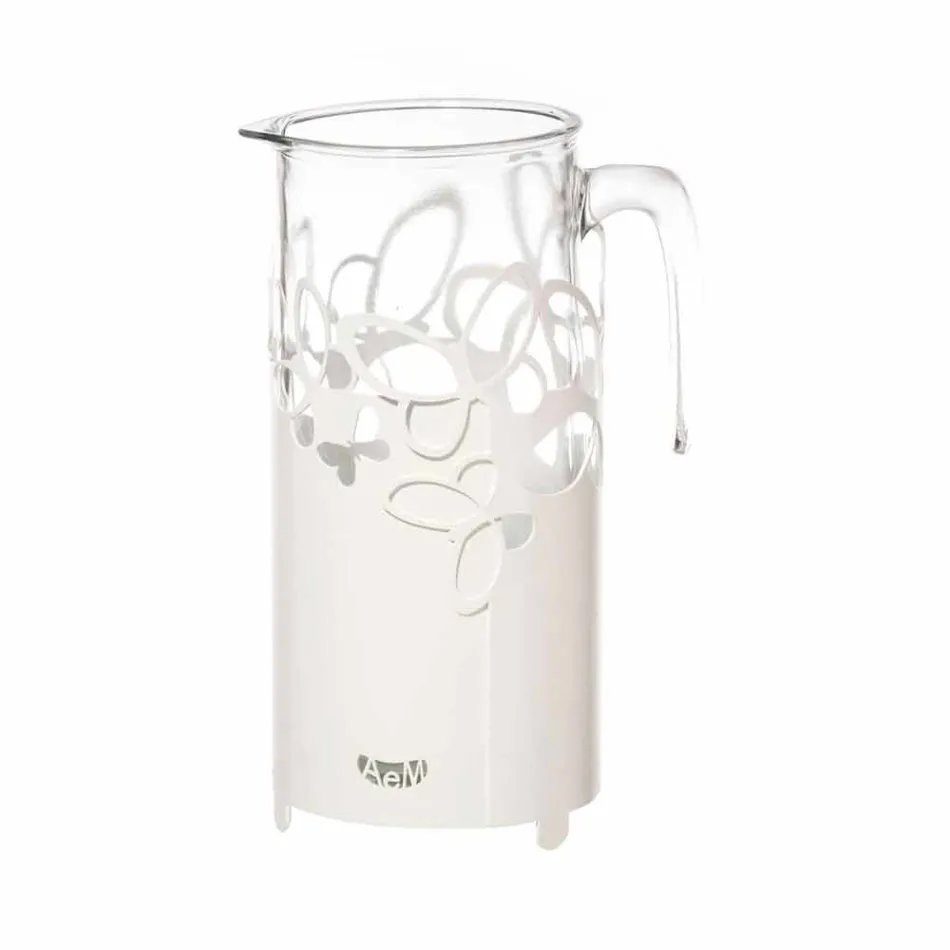 Modern flaskhållare i vitt, beige eller elfenben järn tillverkat i Italien - Leiden Viadurini