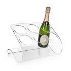 Fristående flaskhållare för 6 flaskor i transparent plexiglas - Tanatin Viadurini