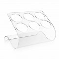 Fristående flaskhållare för 6 flaskor i transparent plexiglas - Tanatin
