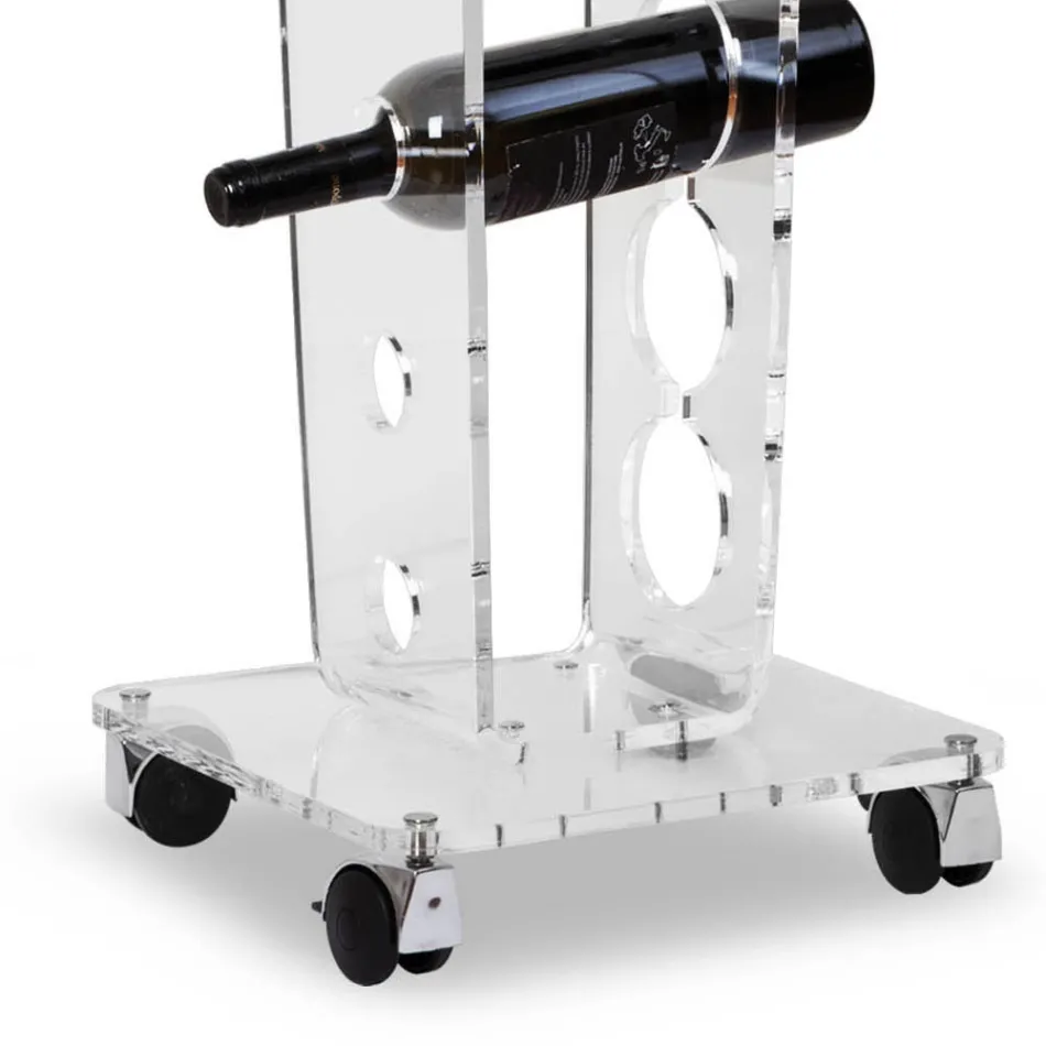 Kolumnflaskhållare och ishink i transparent akryl - Ciampino Viadurini