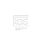 Golvvinflaskhållare i transparent akrylkristall - Dappino Viadurini