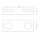 Vit Corian Design Ljusstake för vardagsrum Tillverkad i Italien - Sisifo Viadurini
