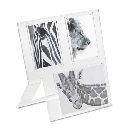 Transparent akrylkristall fotoramdesign 3 bilder - Alizar Viadurini