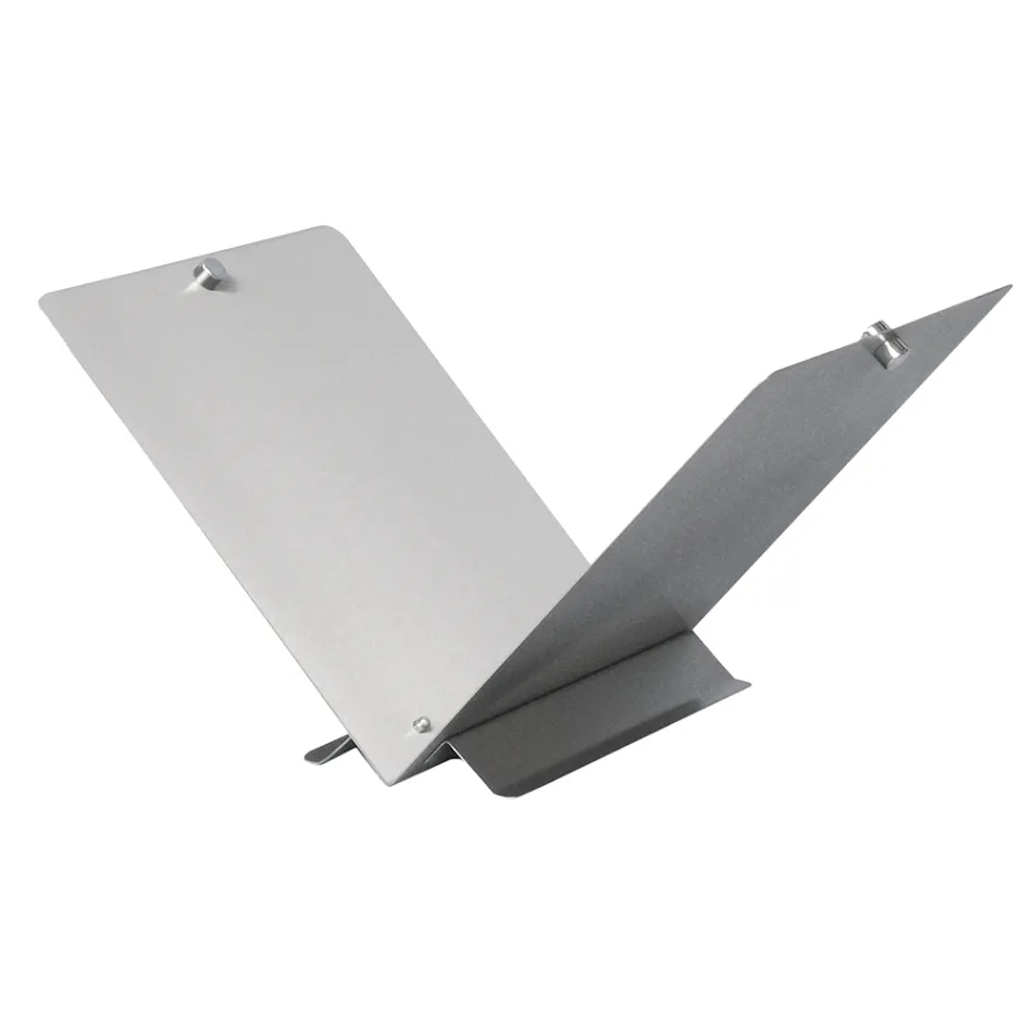 Trähållare i form av en öppen bok i metall eller stål Tillverkad i Italien - Falco Viadurini