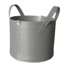 Cylindrisk timmerhållare i regenererat läder med Tonda Firestyle hjul Viadurini