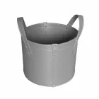 Cylindrisk timmerhållare i regenererat läder med Tonda Firestyle hjul Viadurini