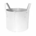 Cylindrisk timmerhållare i regenererat läder med Tonda Firestyle hjul Viadurini