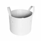 Cylindrisk timmerhållare i regenererat läder med Tonda Firestyle hjul Viadurini