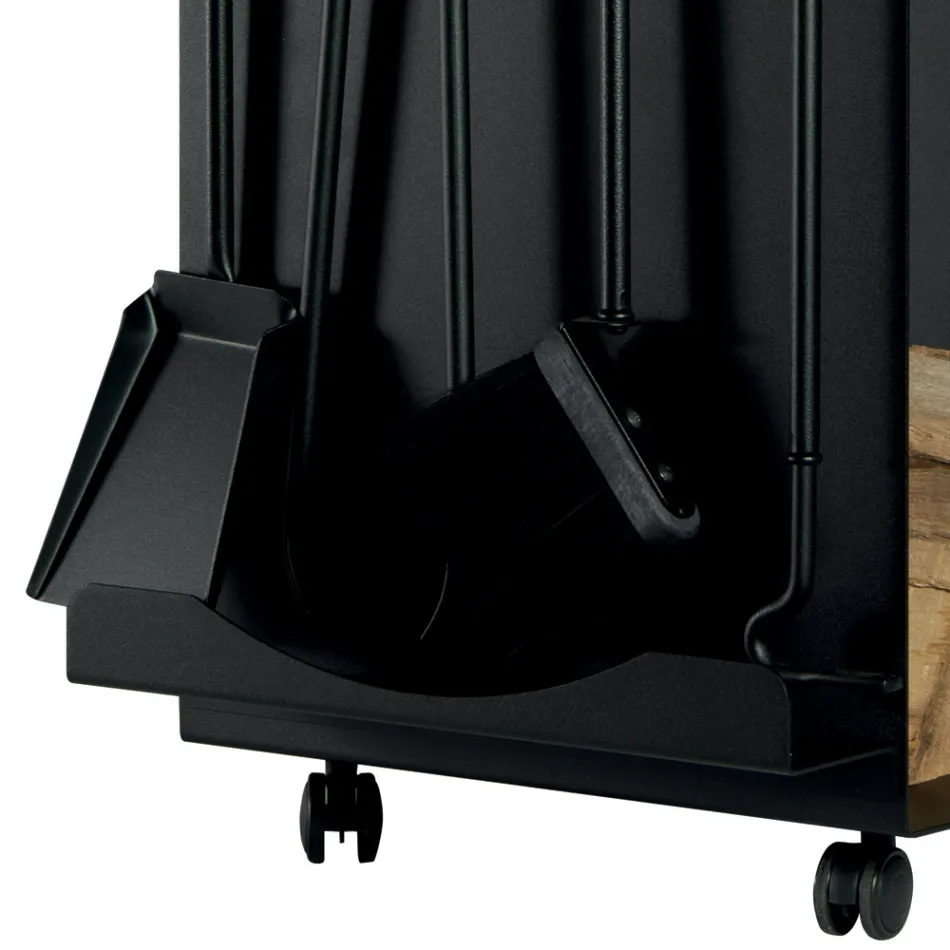 Trähållare med verktygshållare med 4 integrerade tillbehör Tillverkad i Italien - Uggla Viadurini