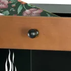 Trähållare med hjul och övre låda Tillverkad i Italien - Polare Viadurini