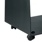 Trähållare med hjul och handtag Av metall Tillverkad i Italien - Mås Viadurini