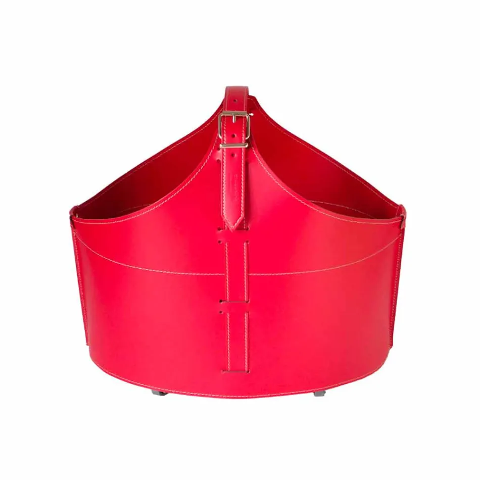 Portalegna från insidan med hjulet i en modern regener läder Fabia Viadurini