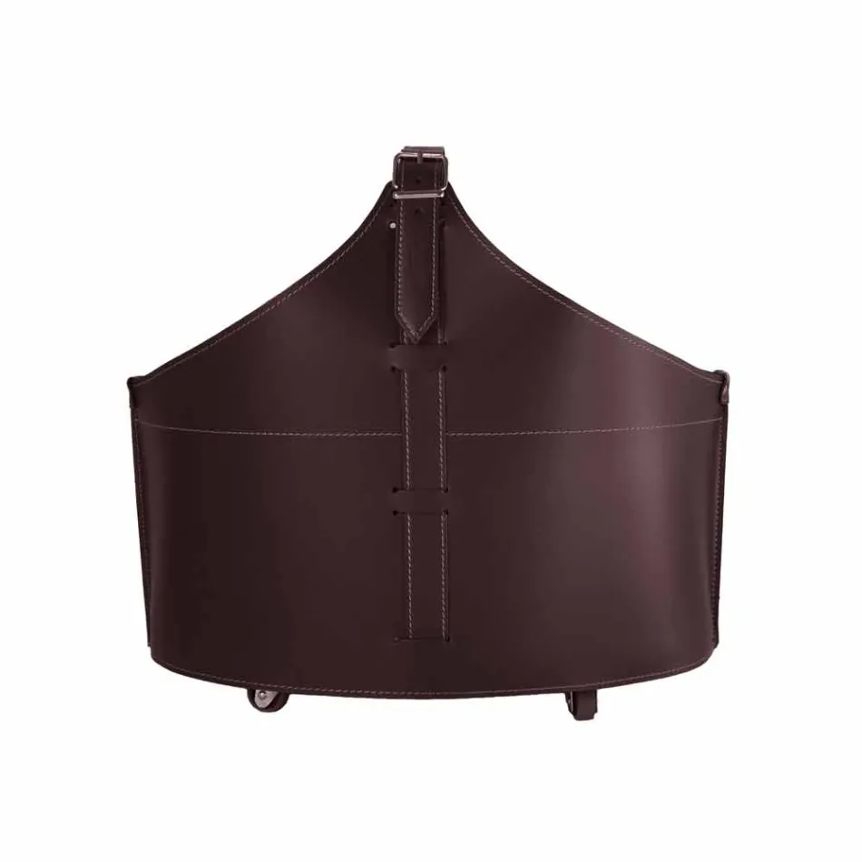 Portalegna från insidan med hjulet i en modern regener läder Fabia Viadurini