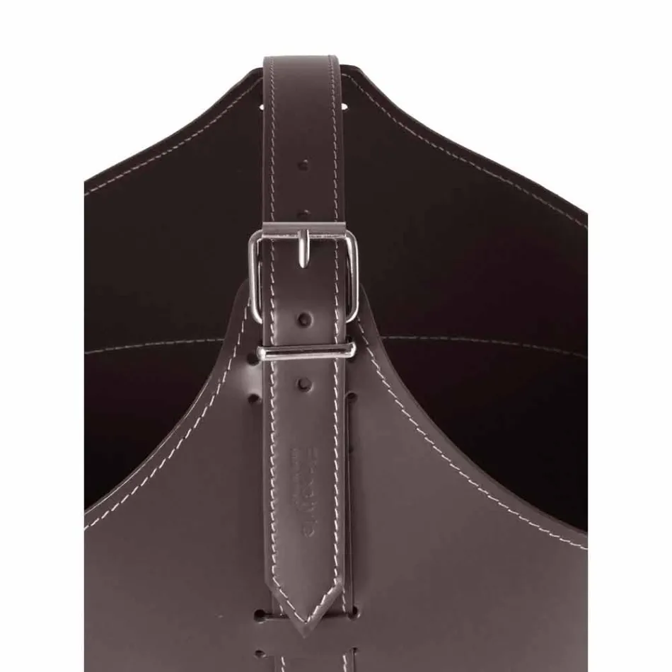 Portalegna från insidan med hjulet i en modern regener läder Fabia Viadurini