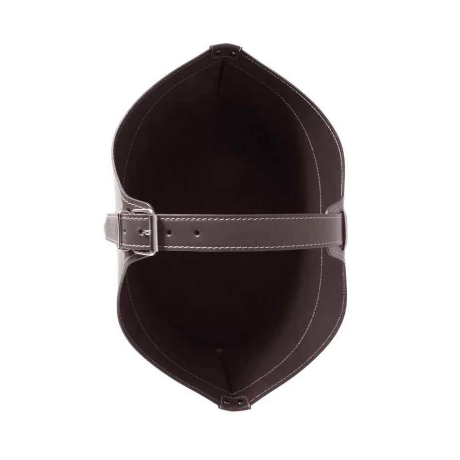 Portalegna från insidan med hjulet i en modern regener läder Fabia Viadurini