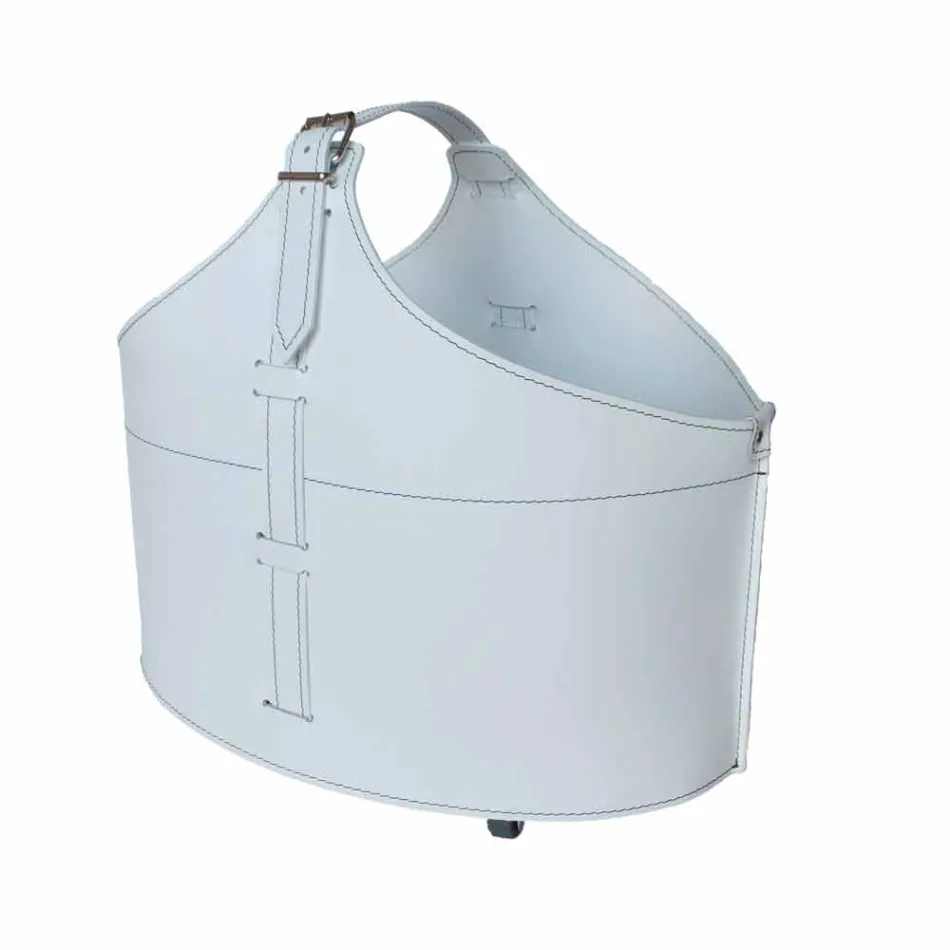 Portalegna från insidan med hjulet i en modern regener läder Fabia Viadurini