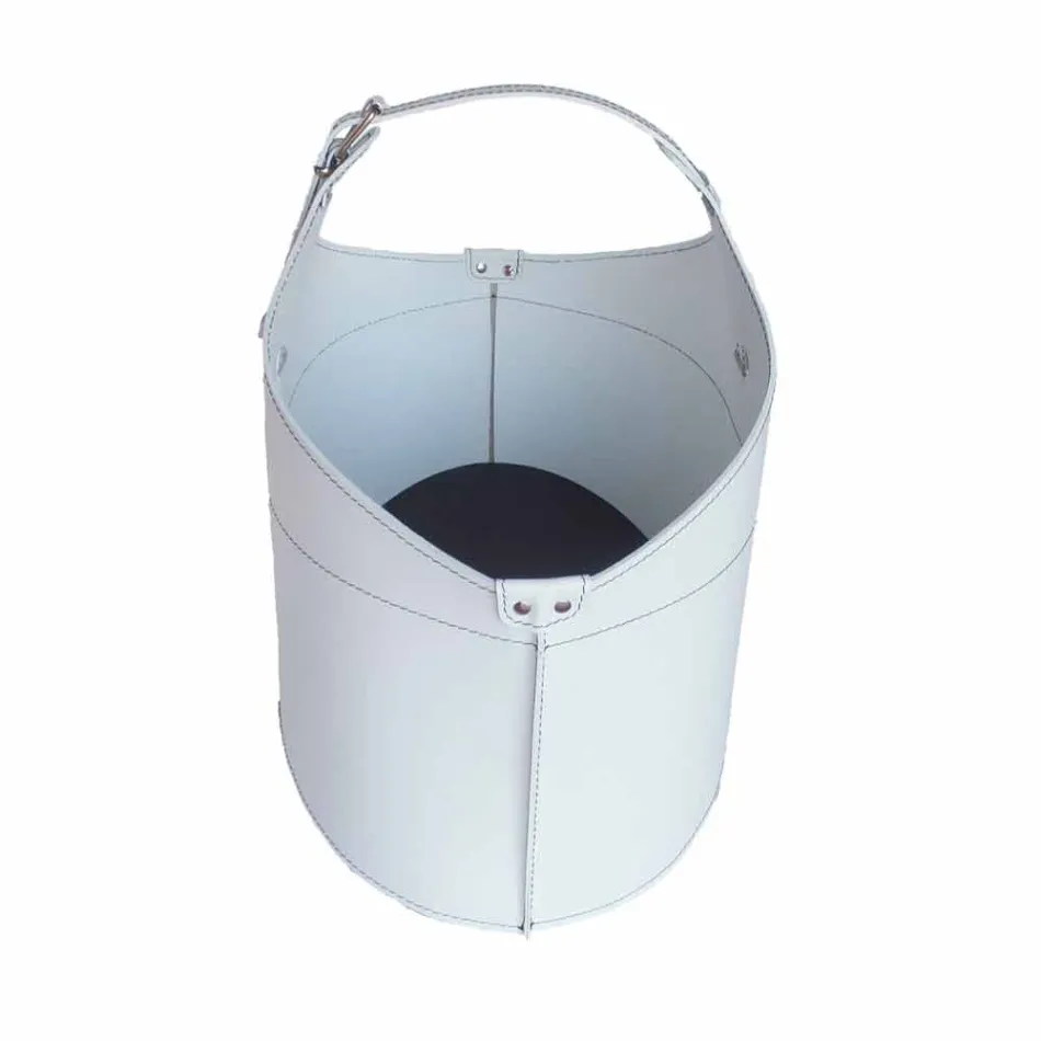 Portalegna från insidan med hjulet i en modern regener läder Fabia Viadurini