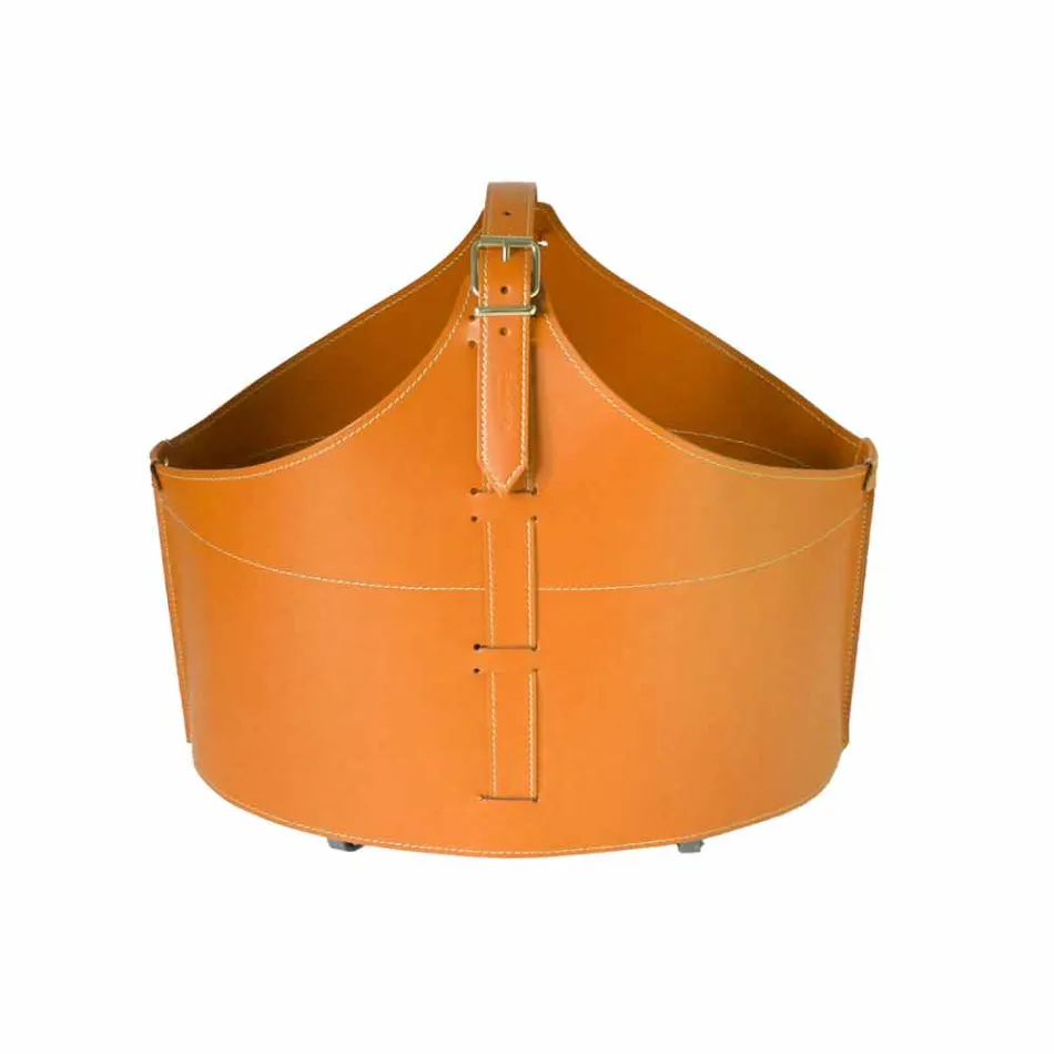 Portalegna från insidan med hjulet i en modern regener läder Fabia Viadurini