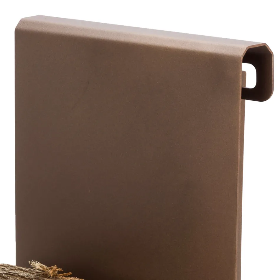 Inomhus vedträhållare i brunt stål Tillverkat i Italien med verktyg - Volturno Viadurini