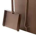 Inomhus vedträhållare i brunt stål Tillverkat i Italien med verktyg - Volturno Viadurini