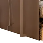 Inomhus vedträhållare i brunt stål Tillverkat i Italien med verktyg - Volturno Viadurini