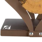 Trähållare inomhus i brunt stål tillverkat i Italien - kärlek Viadurini