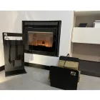 Svart stål modern inomhus timmerhållare Tillverkad i Italien - Libeccio Viadurini