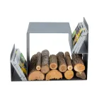 Design timmerhållare för inomhus i grått stål Tillverkad i Italien - Tramontana Viadurini