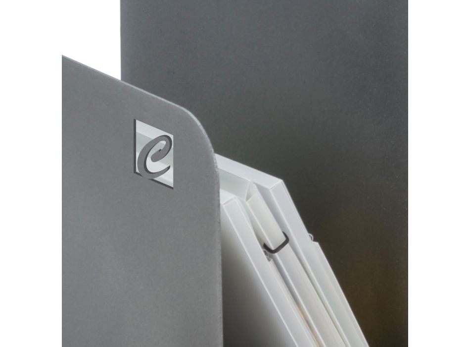 Design timmerhållare för inomhus i grått stål Tillverkad i Italien - Tramontana Viadurini