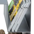 Design timmerhållare för inomhus i grått stål Tillverkad i Italien - Tramontana Viadurini