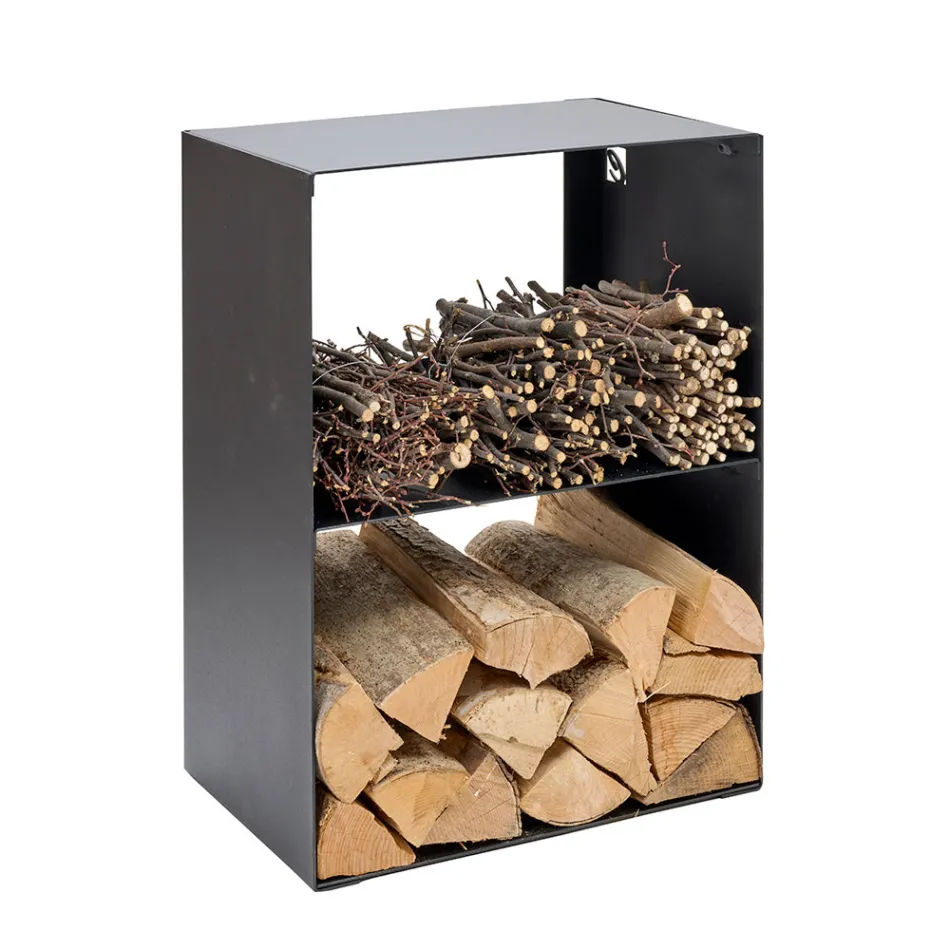 Vedhållare i stål målad med svart färg Made in Italy - Fiamme Viadurini