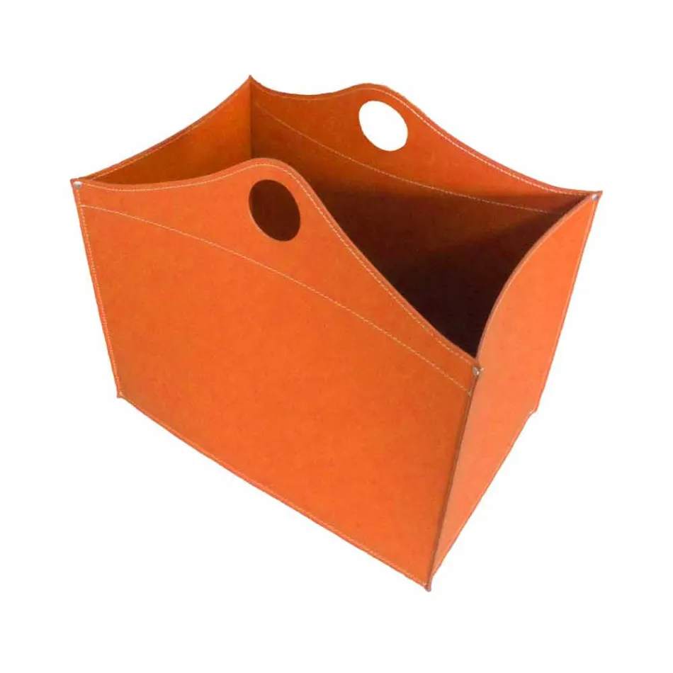 Portalegna bundna läder med WoodBag hjul i Italien Viadurini