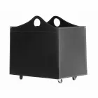 Portalegna bundna läder med WoodBag hjul i Italien Viadurini