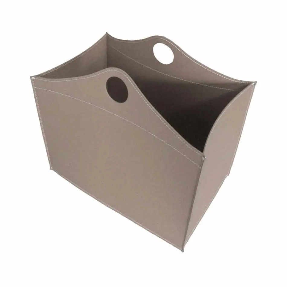 Portalegna bundna läder med WoodBag hjul i Italien Viadurini