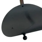 Trähållare i svart metall med läderhandtag Tillverkad i Italien - Antilop Viadurini