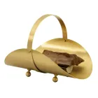 Mässingsträhållare med handtag och 4 fot Made in Italy - Tiger Viadurini