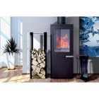 Modern stockhållare i målat stål tillverkad i Italien - Patrik Viadurini