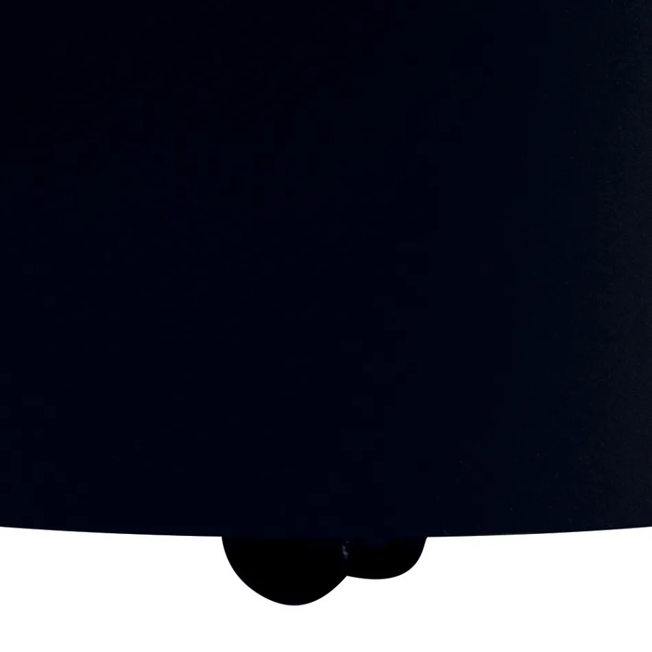 Modern trähållare gjord av metall med hjul tillverkad i Italien - penna Viadurini