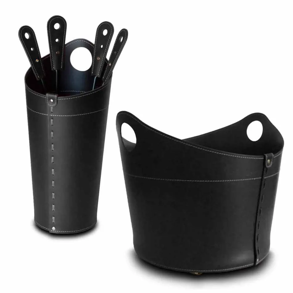 Vedhållare, järnhållare och strykjärn för Nicad läder, tillverkad i Italien Viadurini