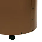 Rund stockhållare i eko-läder med hjul Made in Italy - Chameleon Viadurini