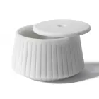 Vit Carrara marmor eller svart Portoro Design randig förvaringshållare - Kairo Viadurini